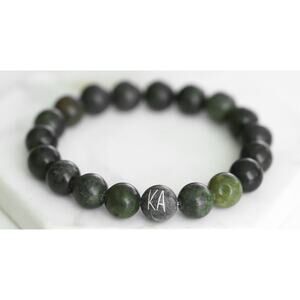 RETAIL $45 Kinsley Armelle Orbit Collection Moss Bracelet! 10mm *VELVET Gift BAG